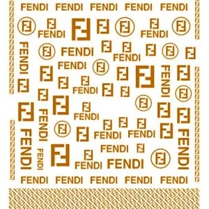 glod fendi nail stickers