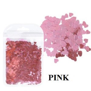 nail love glitter pink