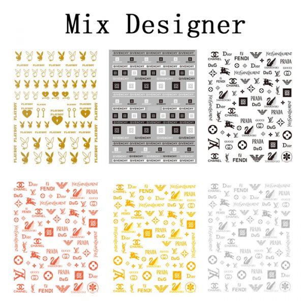 mix designer nail sticker
