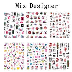 Designer Nail Sticker - LV Mega Mix