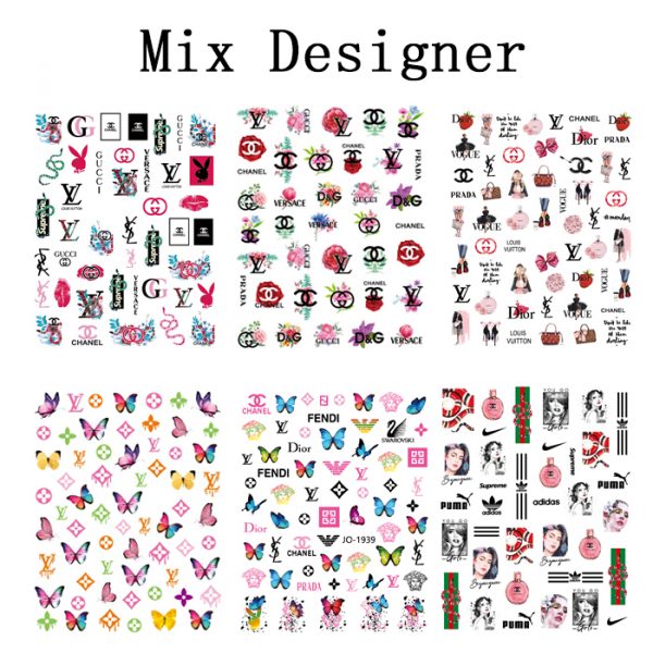 Designer Nail Sticker - LV Mega Mix