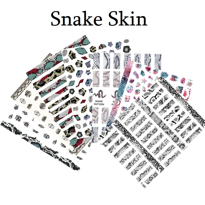 Snake Skin Nail Stickers Set7 Sheets
