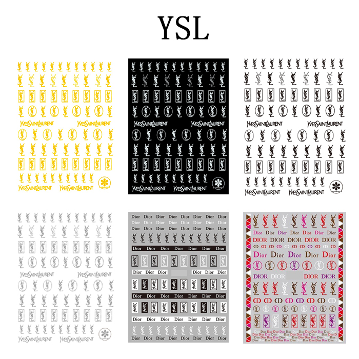 Bulk-buy 2022 New Lusxury Fashion Designs Luxury Brand Logo Designer Nail  Stickers & Decals price comparison