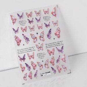 5D butterfly nail sticker-nailholiday