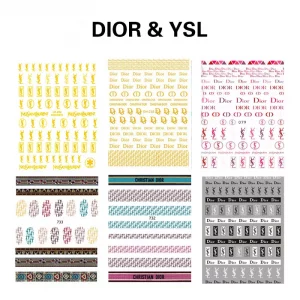 dior&chanel nail sticker