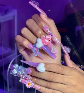 Blue Hello Kitty Louis Vuitton Press On Nails - Nail & Bail - Best Press On  Nails