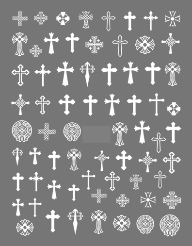 Chrome Hearts Cross Sticker (2 color)