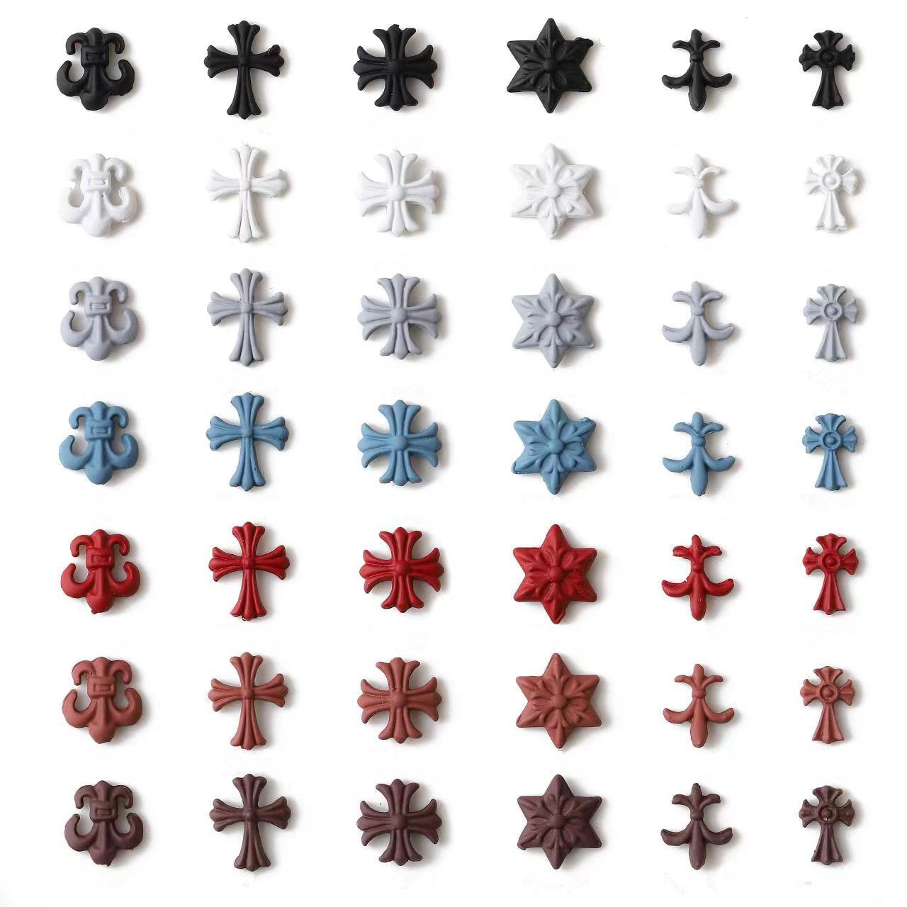 Classic Color Chrome Hearts Nail Charms