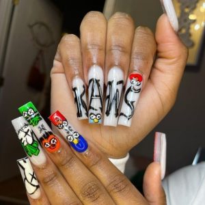 Kaws Nails Charms and Stickers