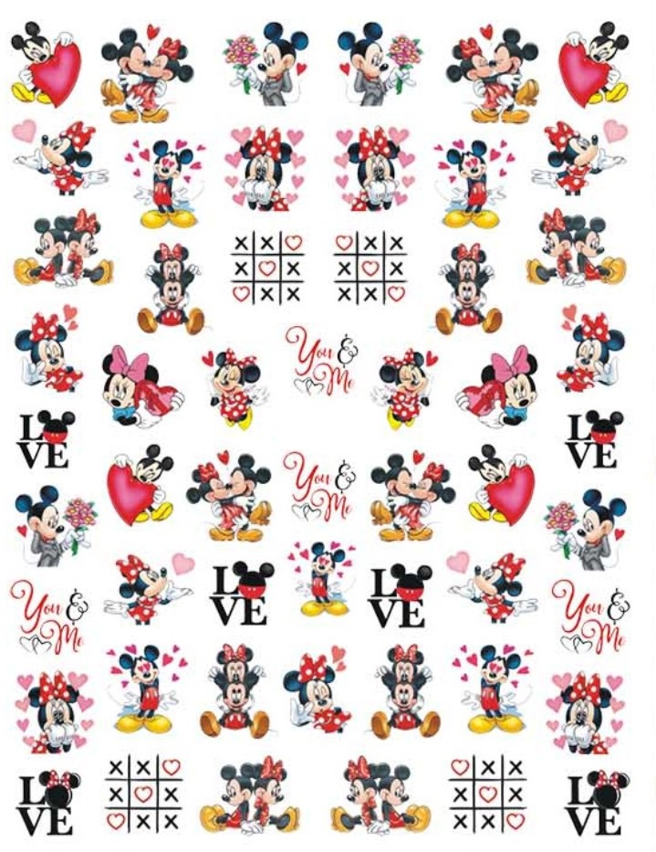 mickey valentine nail stickers-nailholiday-1