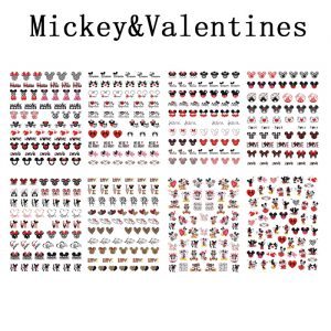 mickey valentine nail stickers-nailholiday