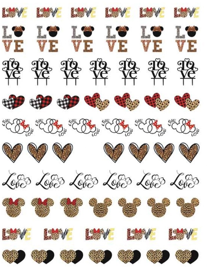 mickey valentine nail stickers-nailholiday-4