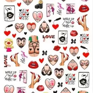 sexy valentine's day nail sticker-nailholiday