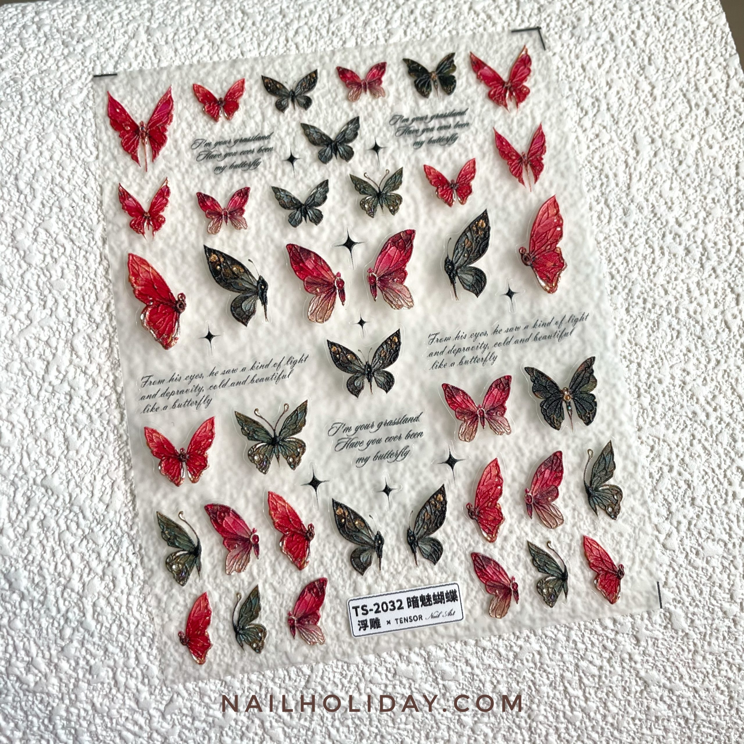 Butterfly nail stickers nailholiday-1