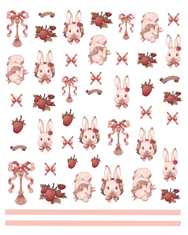 Lolita bunny nail sticker-nailholiday