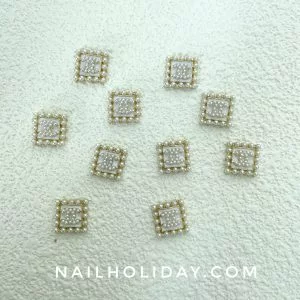 Square pearls chanel charms