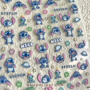 Stitch nail sticker