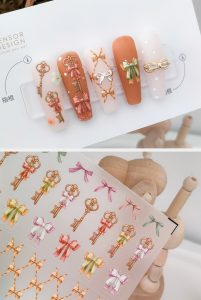 bow nail sticker