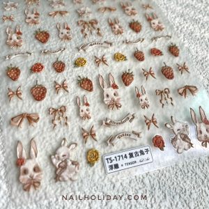 loita bunny nail sticker