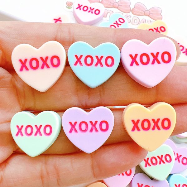 XL Valentine's Heart Nail Charms-20pcs