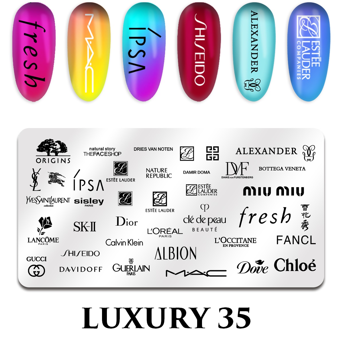 Mix Logo Designer Nail Plate D