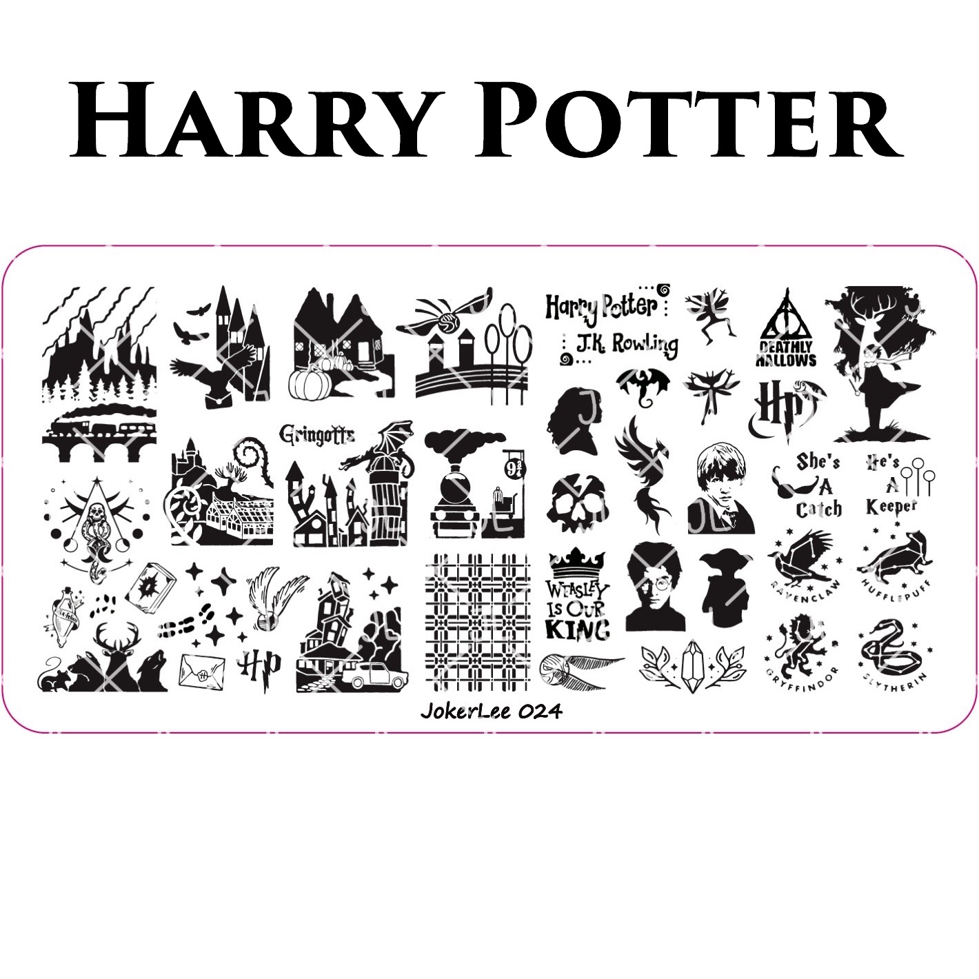 Harry Potter Nail Stamping Plate D. JL24