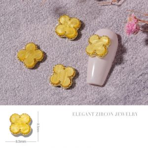 Leaf Clover Nail Charms yellow