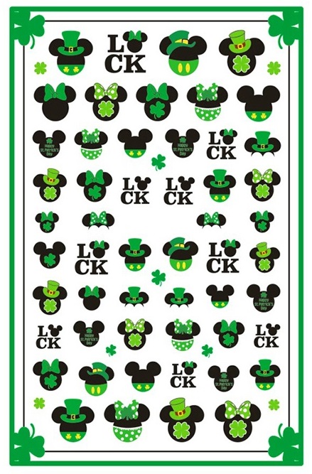 6 Sheets Mickey Nail Art Stickers Mickey Mouse Brazil