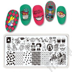 Alice's Adventures in Wonderland nail stamping plate