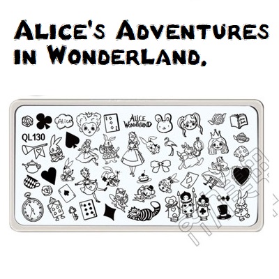 Alice's Adventures in Wonderland nail stamping plate