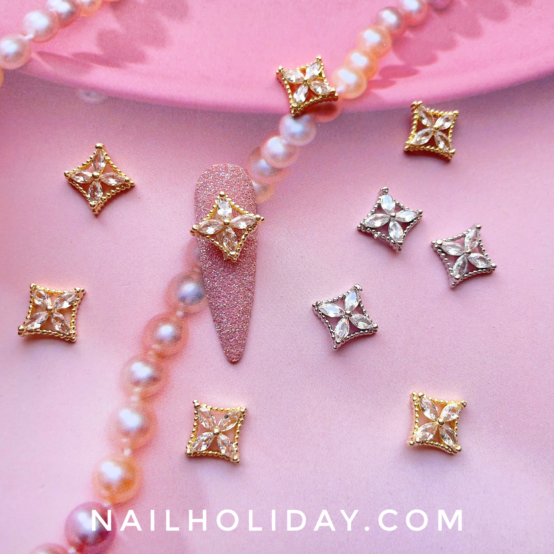 Nail Charms: Pearl Gold Leaf – Just Get High