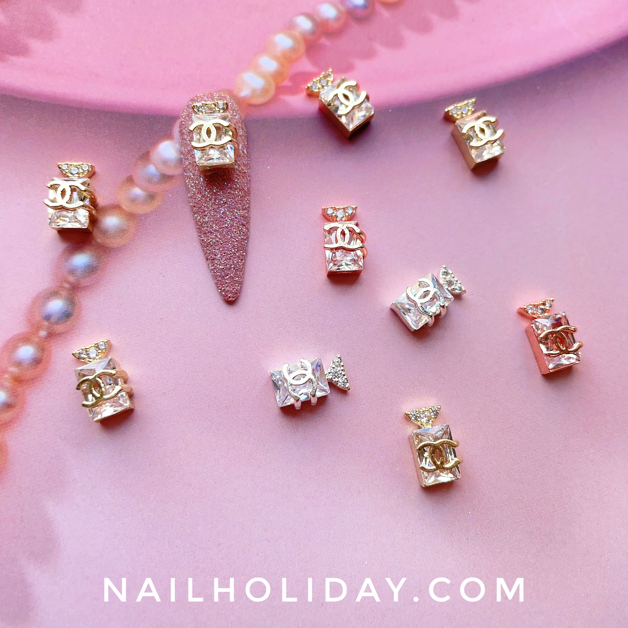 DIY Decoration Cute Bear 3D Nail Charms Resin Ornament Nail Jewelry 10 PCS