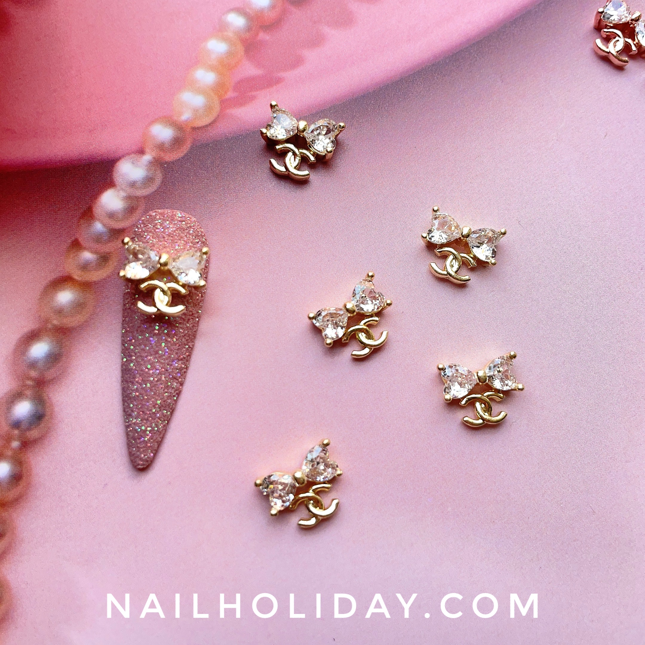  BAOYAALIN 3D Alloy Pink Gun Nail Charms, Exquisite Diamond  Alloy Gun Nail Charm 3D Metal Nail Decorations with Crystal Rhinestones for  Acrylic Nails Decor 10Pcs : Beauty & Personal Care
