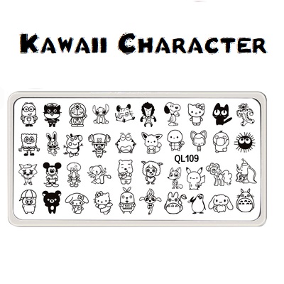 Kawaii Character Nail Stamping Plate QL109