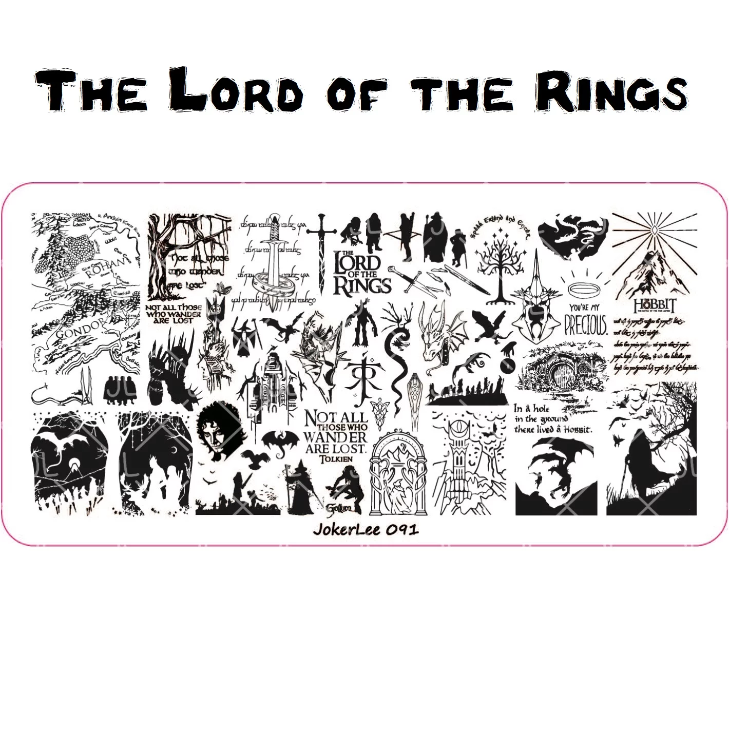 the lord of the rings nail stamping plate