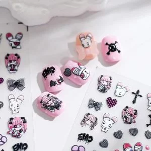 Bunny girl nail stickers