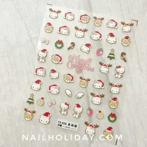 Hellokitty nail stickers christmas