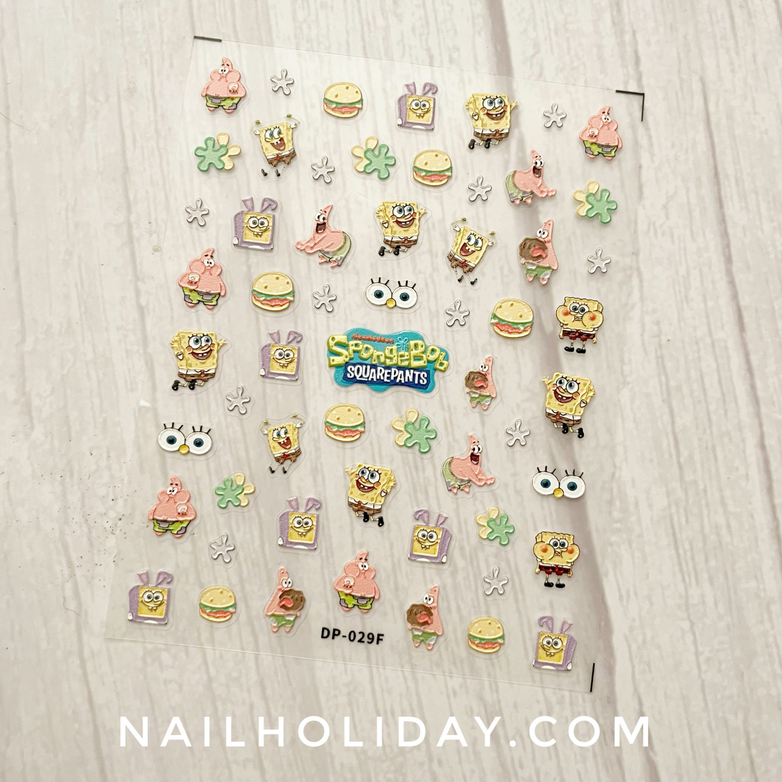 SpongeBob nail stickers