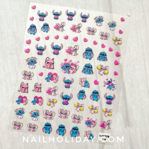 Stitch nail stickers Valentine