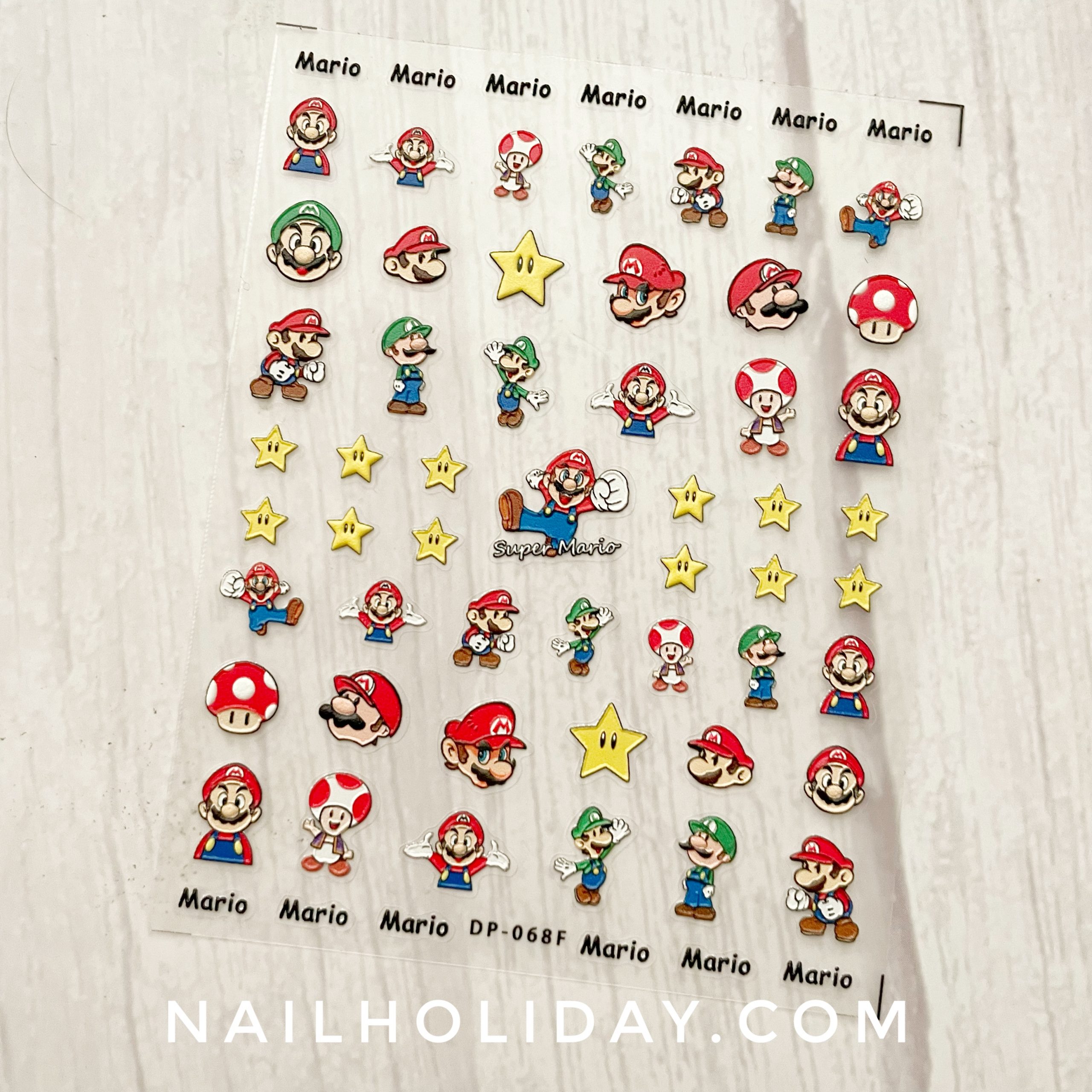 Super Mario Bros nail stickers
