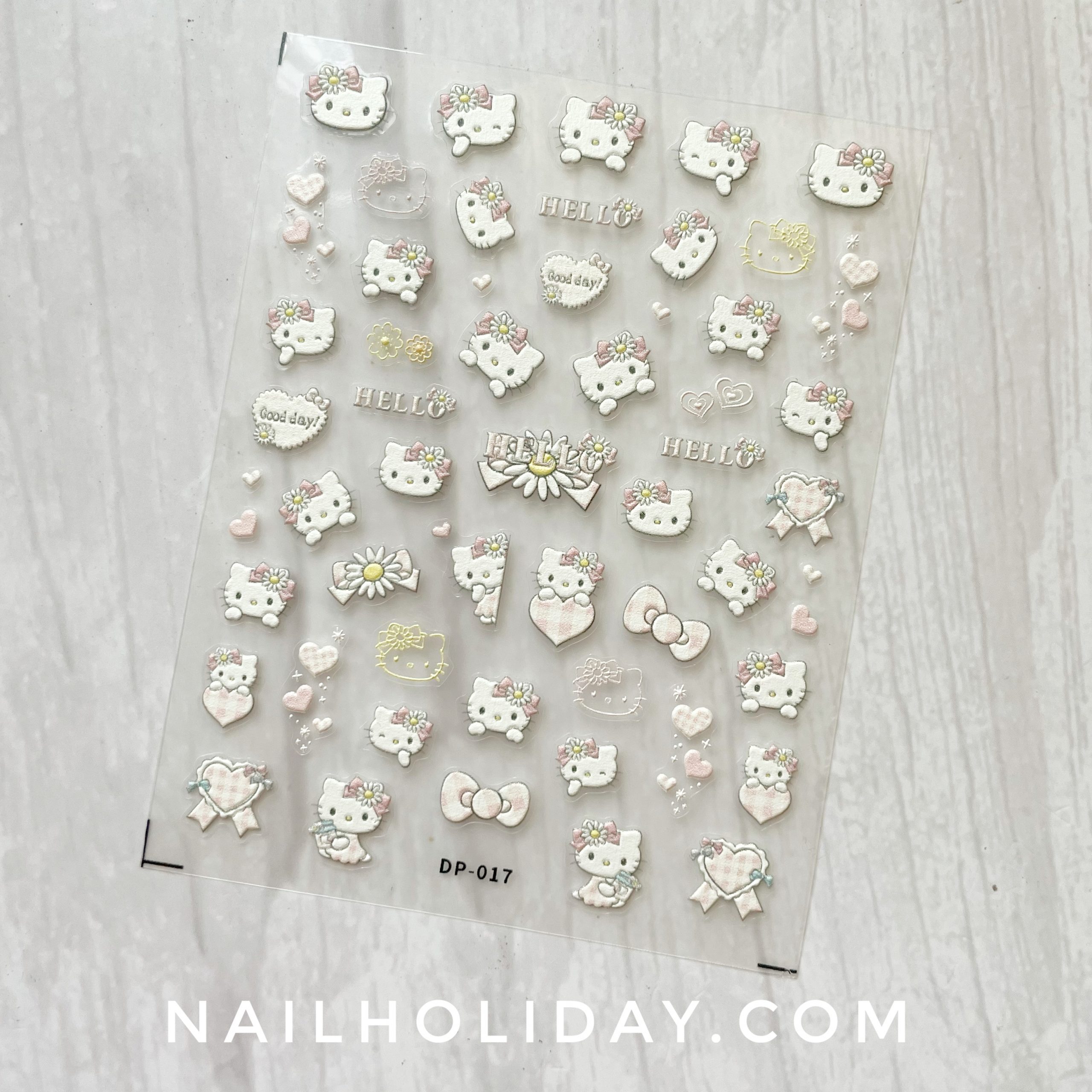 5D Hello Kitty Nail Stickers Pinky