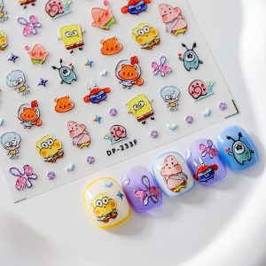 spongebob nail stickers