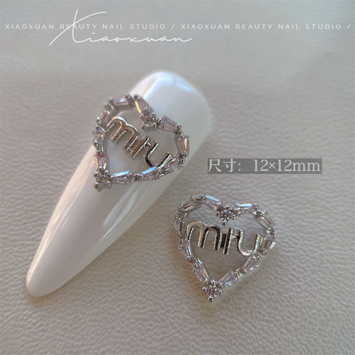 Love Charm  Nail charms, Glue on nails, Manicure