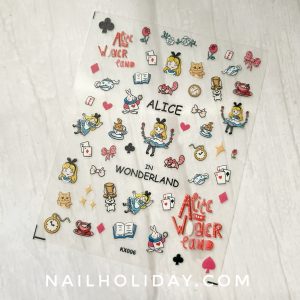 Alice wonderland nail stickers