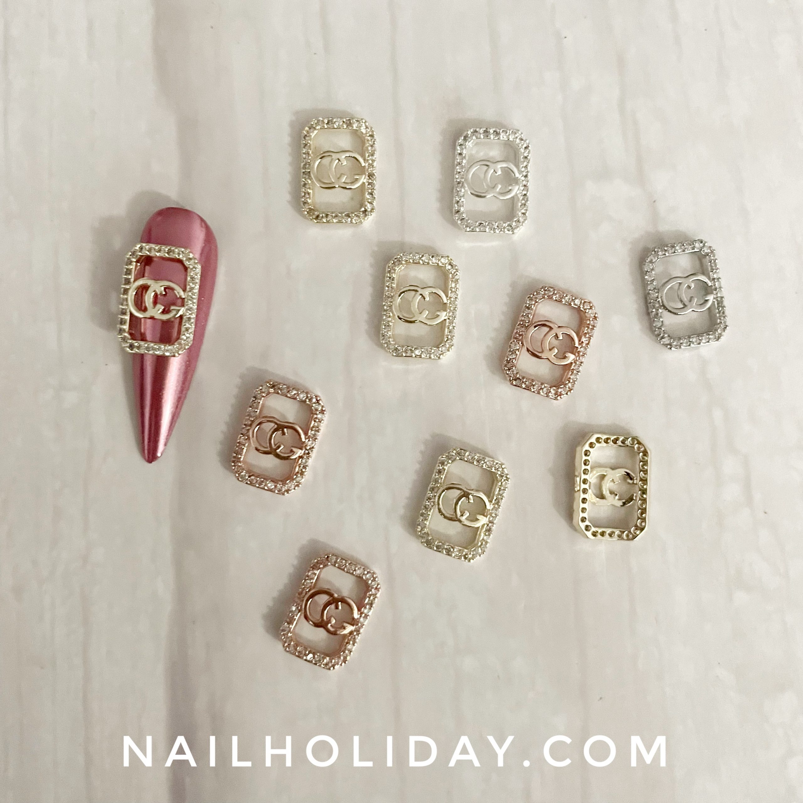 coco chanel nail charms for acrylic nails