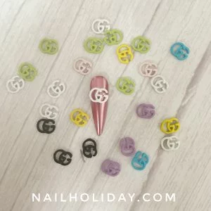 color GUCCI nail charms