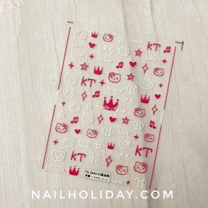 Hello Kitty Nails (sticker coming soon) Using our “LV Pattern