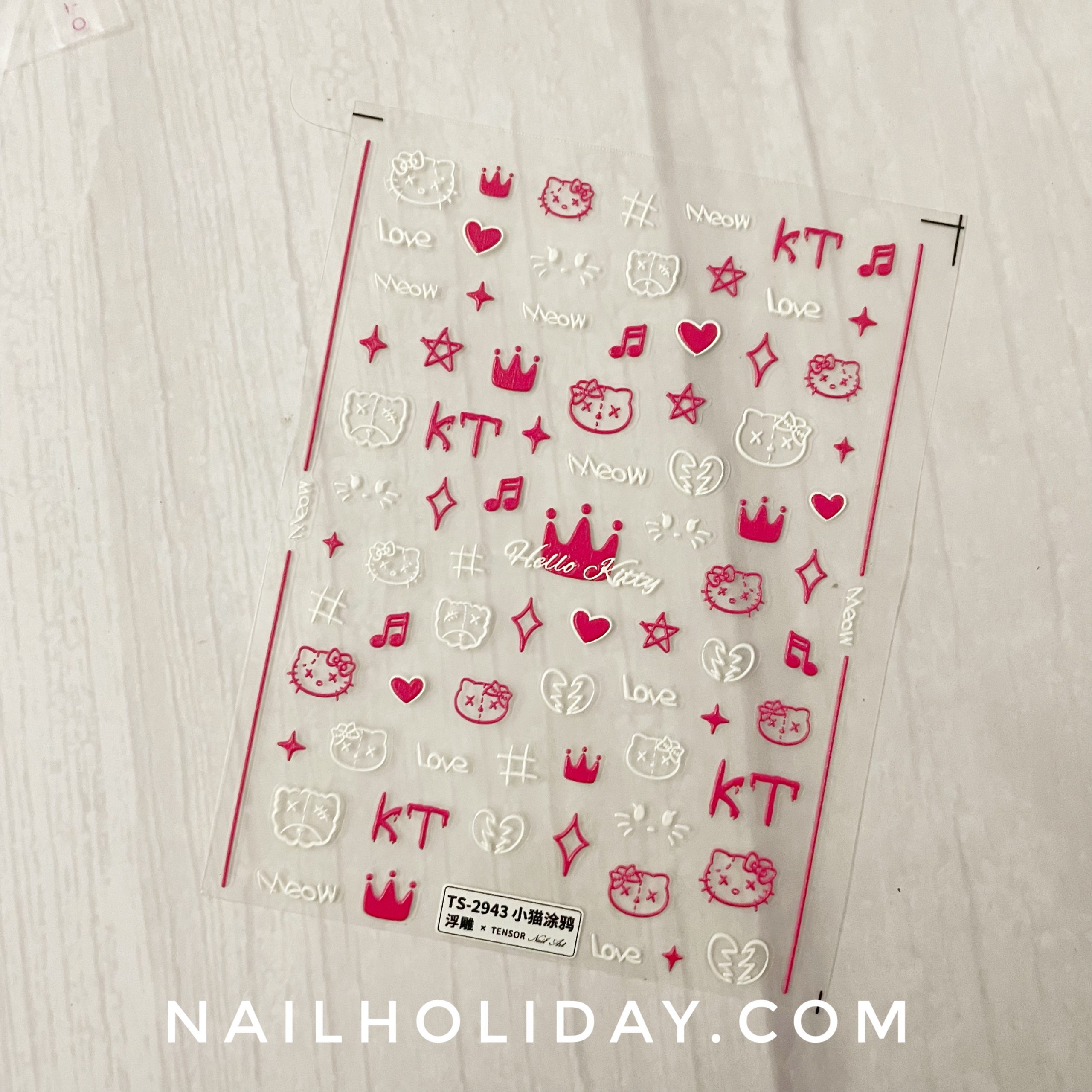  Hello Kitty Nail Art Sticker (B) - 5 Pack Mixed Design