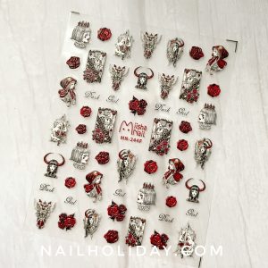 rose lady nail stickers