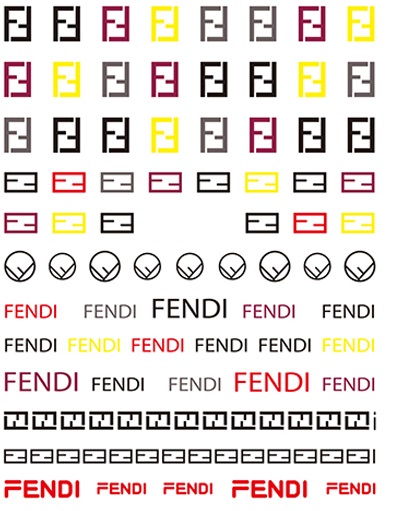 Fendi Nail sticker